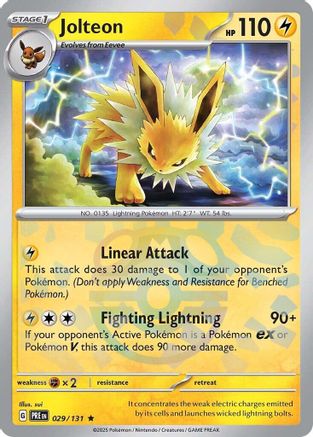 Jolteon (Master Ball Pattern) (029) [SV Prismatic Evolutions] Holofoil - Rare