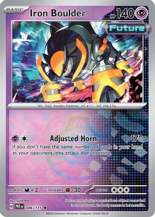 Iron Boulder (Master Ball Pattern) (046) [SV Prismatic Evolutions] Holofoil - Rare