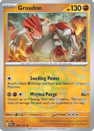 Groudon (Master Ball Pattern) (049) [SV Prismatic Evolutions] Holofoil - Rare