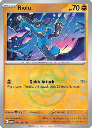 Riolu (Master Ball Pattern) (050) [SV Prismatic Evolutions] Holofoil - Common