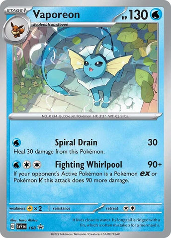 Vaporeon - 168 (Cosmos Holo) [SVP - 168]