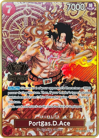 Portgas.D.Ace (One Piece Japanese Version 2nd Anniversary Set) [OP-PR - OP02-013]
