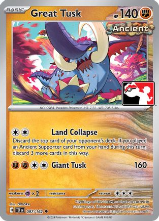 Great Tusk (097/162) [Prize Pack Series Cards] - Uncommon