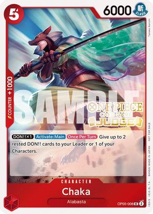 Chaka (Judge Pack Vol. 5) (OP05-008) - One Piece Promotion Cards Foil