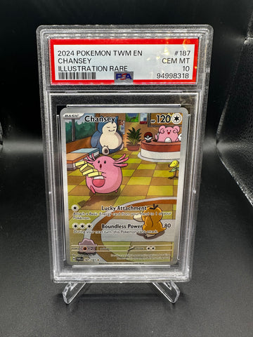 Chansey Illustration Rare #187 - 2024 Twilight Masquerade (PSA 10)