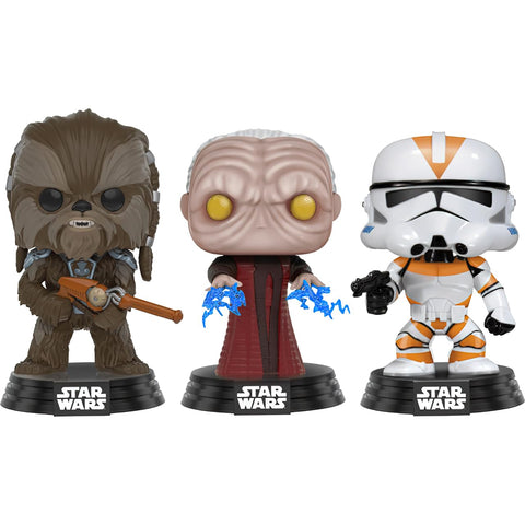 Tarful / Unhooded Emperor / Utapau Clone Trooper - Star Wars 3 Pack (Only At Walmart)
