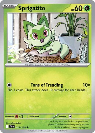 Sprigatito (016) [SV09 Journey Together] Reverse Holofoil - Common