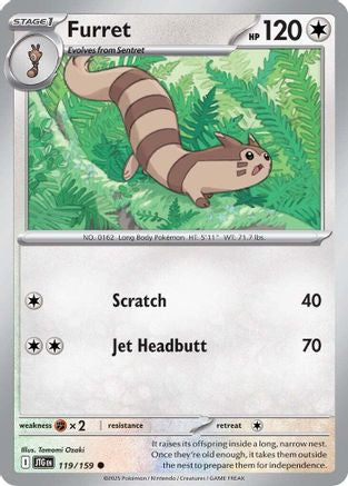 Furret (119/159) [SV09 Journey Together] Reverse Holofoil - Common