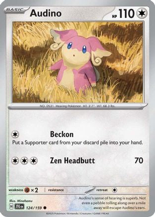 Audino (124) [SV09 Journey Together] Reverse Holofoil - Common
