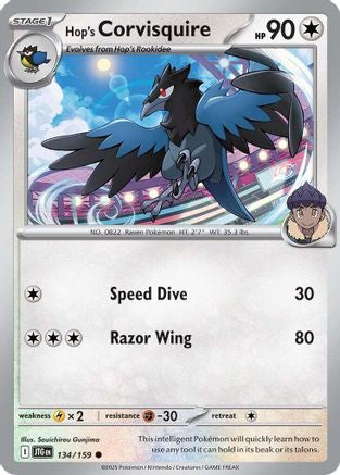 Hop's Corvisquire (134) [SV09 Journey Together] Reverse Holofoil - Common
