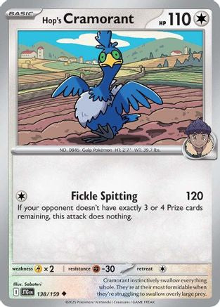 Hop's Cramorant (138) [SV09 Journey Together] Reverse Holofoil - Uncommon