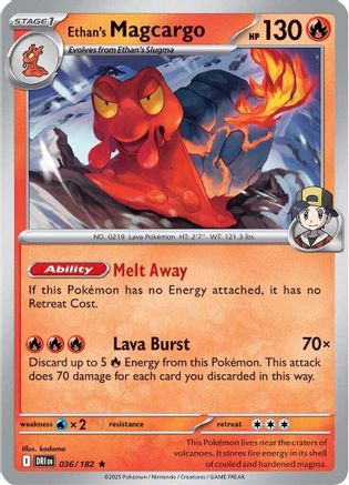 Ethan's Magcargo (036) [SV10 Destined Rivals] Reverse Holofoil - Rare