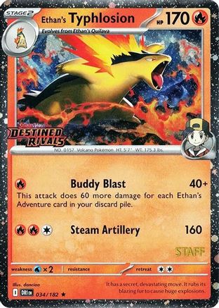 Ethan's Typhlosion (Prerelease) [Staff] (034) [Miscellaneous Cards & Products] Holofoil - Rare