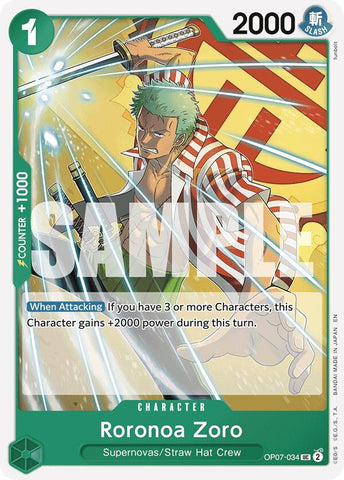 Roronoa Zoro (Reprint) [ST-24 - OP07-034]