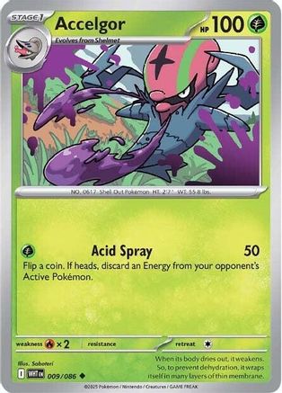 Accelgor (009) [SV White Flare] Reverse Holofoil - Uncommon