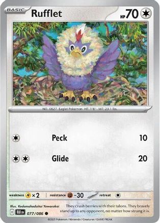 Rufflet (077) [SV Black Bolt] Reverse Holofoil - Common