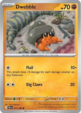 Dwebble (051) [SV Black Bolt] Reverse Holofoil - Common