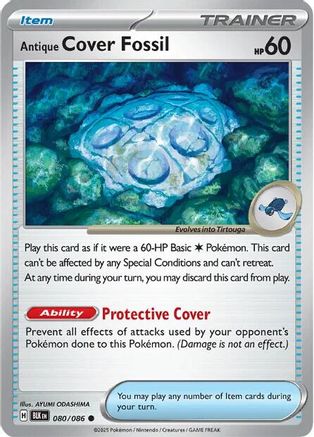 Antique Cover Fossil (080) [SV Black Bolt] Reverse Holofoil - Common