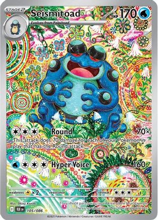 Seismitoad (105/086) [SV Black Bolt] Holofoil - Illustration Rare