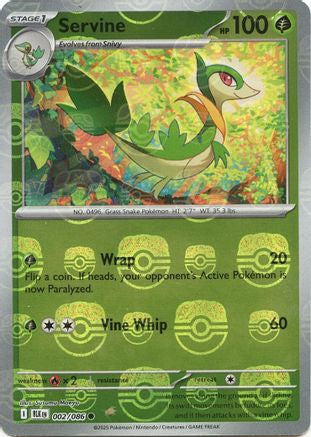 Servine (Master Ball Pattern) (002) [SV Black Bolt] Holofoil - Common