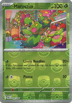 Maractus (Master Ball Pattern) (008) [SV Black Bolt] Holofoil - Common