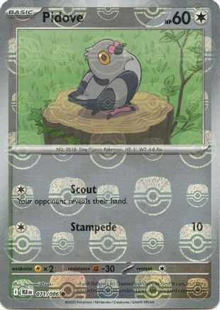 Pidove (Master Ball Pattern) (071) [SV Black Bolt] Holofoil - Common