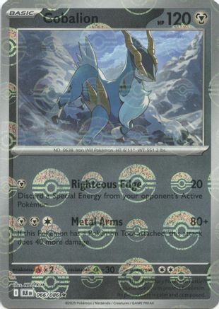 Cobalion (Poke Ball Pattern) (066) [SV Black Bolt] Holofoil - Rare