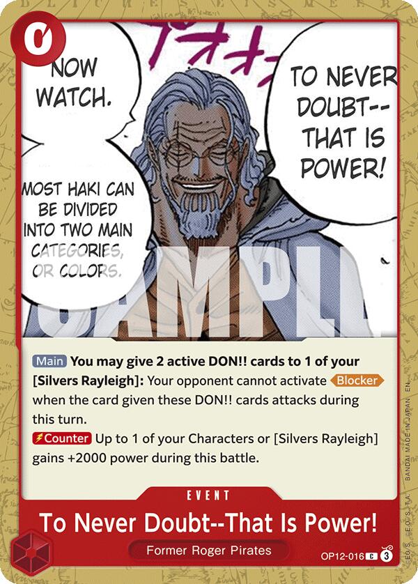 To Never Doubt--That Is Power! [OP12 - OP12-016]