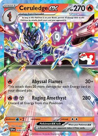 Ceruledge ex (036) [Prize Pack Series Cards] Holofoil - Double Rare