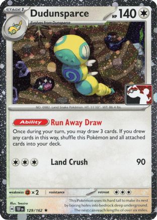 Dudunsparce (Cosmos Holo) (129/162) [Prize Pack Series Cards] Holofoil - Rare