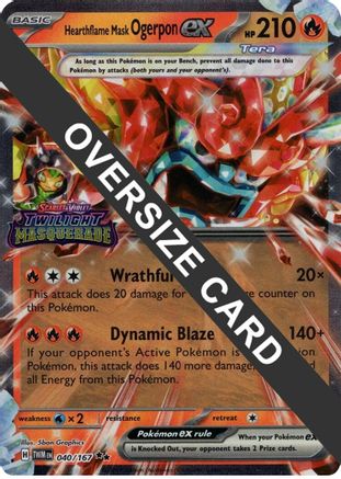 Hearthflame Mask Ogerpon ex (Twilight Masquerade Stamp) (040) [Jumbo Cards] Holofoil - Double Rare