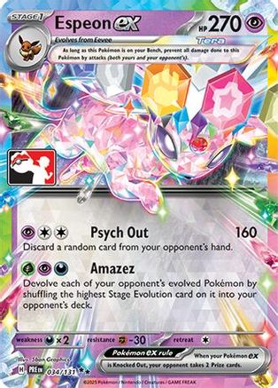 Espeon ex (034/131) [Prize Pack Series Cards] Holofoil - Double Rare
