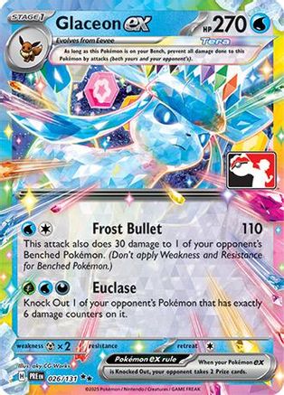 Glaceon ex (026/131) [Prize Pack Series Cards] Holofoil - Double Rare