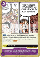 The "Extinguishes All Sound Created by Your Influence" Technique (OP12-077) - Legacy of the Master Release Event Cards