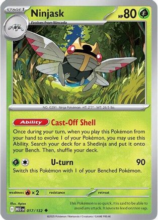 Ninjask (017/132) [ME01 Mega Evolution] - Uncommon