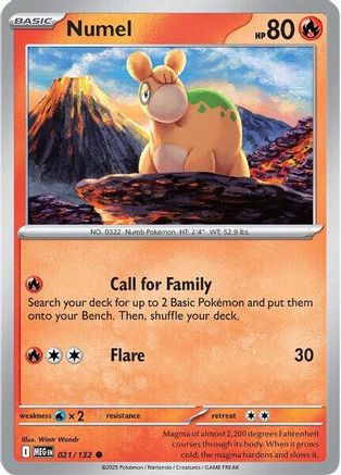 Numel (021) [ME01 Mega Evolution] Reverse Holofoil - Common