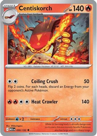 Centiskorch (030) [ME01 Mega Evolution] Reverse Holofoil - Uncommon