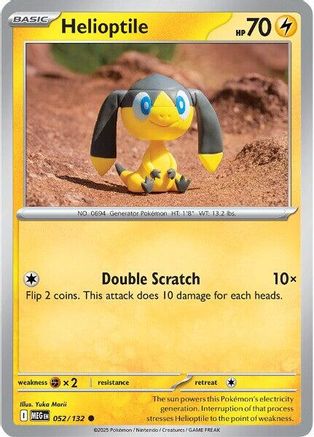 Helioptile (052/132) [ME01 Mega Evolution] Reverse Holofoil - Common