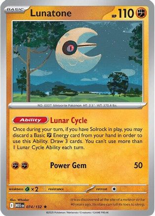 Lunatone (074) [ME01 Mega Evolution] Holofoil - Rare