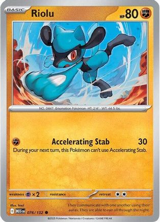 Riolu (076) [ME01 Mega Evolution] Reverse Holofoil - Common