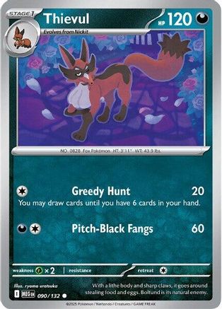 Thievul (090) [ME01 Mega Evolution] Reverse Holofoil - Common