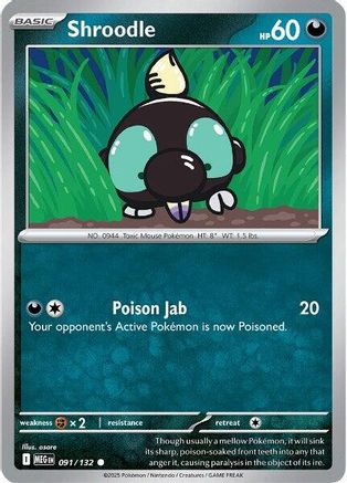 Shroodle (091/132) [ME01 Mega Evolution] - Common