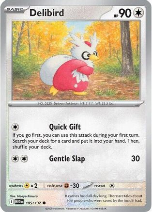 Delibird (105/132) [ME01 Mega Evolution] Reverse Holofoil - Common