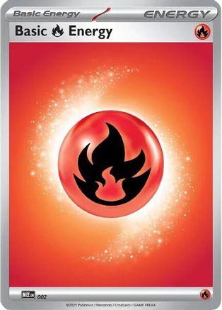 Basic Fire Energy (002) [MEE Mega Evolution Energies] Reverse Holofoil - Common