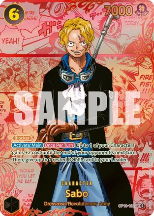 Sabo (120) (Red Super Alternate Art) (OP13-120) - Carrying On His Will Foil