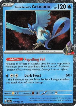 Team Rocket's Articuno (Cosmos Holo) (051/182) [Miscellaneous Cards & Products] Holofoil - Promo