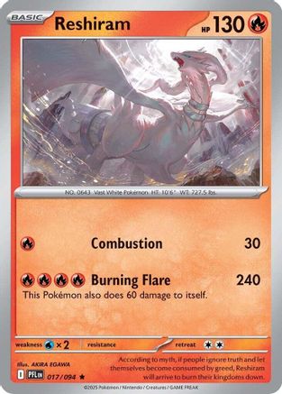 Reshiram (017) [ME02 Phantasmal Flames] Reverse Holofoil - Rare