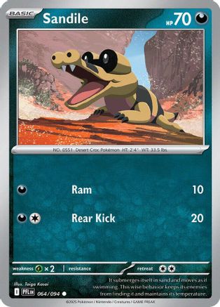 Sandile (064) [ME02 Phantasmal Flames] Reverse Holofoil - Common