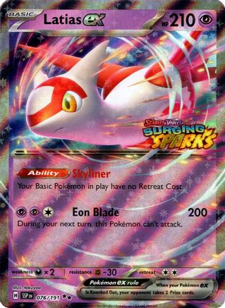 Latias ex (Surging Sparks) (076) [Miscellaneous Cards & Products] Holofoil - Double Rare
