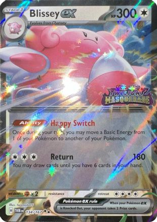 Blissey ex (Twilight Masquerade Stamped) (134) [Miscellaneous Cards & Products] Holofoil - Double Rare